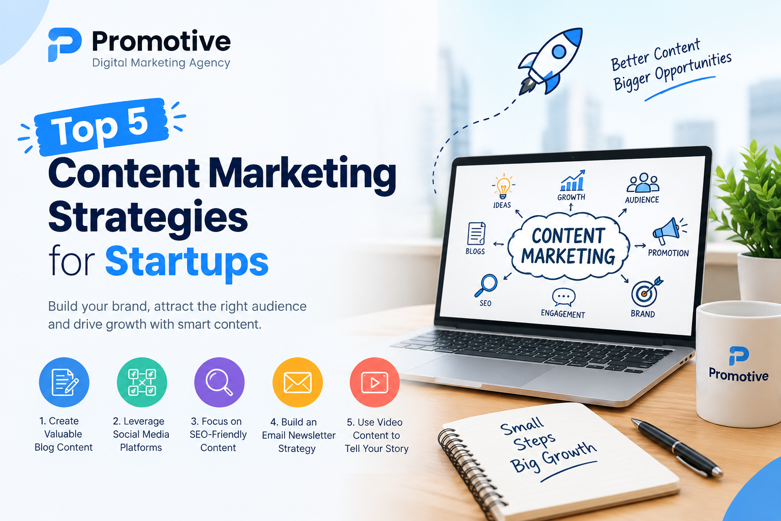 Top 5 Content Marketing Strategies for Startups